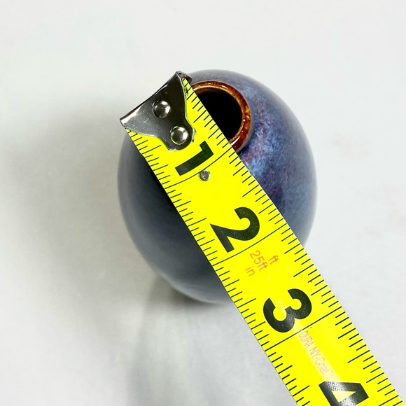 Vase CLYTYOPK Ceramic glazed Vase Modern Farmhouse Decoration cobalt Blue - Picture 6 of 8